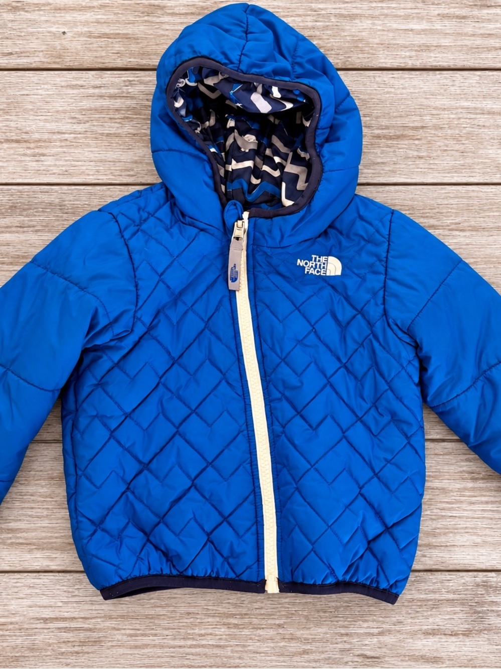 The North Face Royal Blue Quilted Hooded Jacket